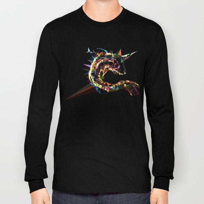 unicorn-fish-low-poly-long-sleeve-tshirts