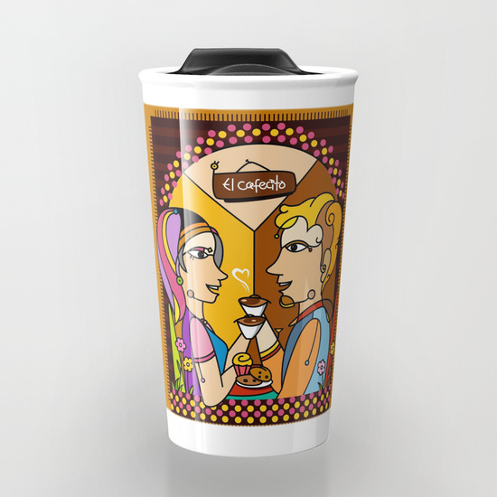 El cafecito Travel Mug by NACHOMEN | Society6