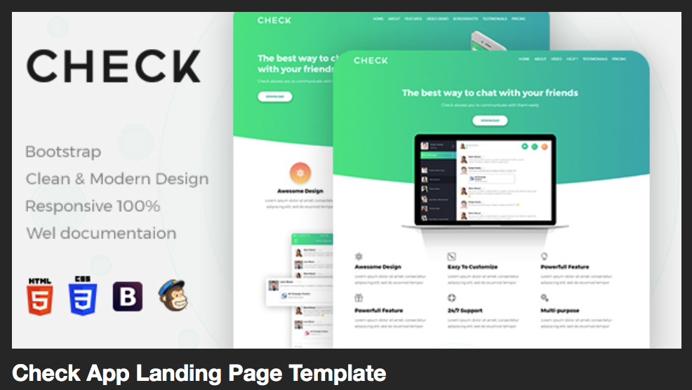 Check App Landing Page Template by Design_GrapahMA - ThemeForest