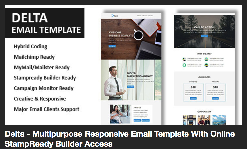 Delta - Multipurpose Responsive Email Template With Online StampReady Builder Access by pennyblack - ThemeForest