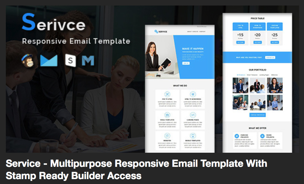 Service - Multipurpose Responsive Email Template With Stamp Ready Builder Access by evethemes - ThemeForest