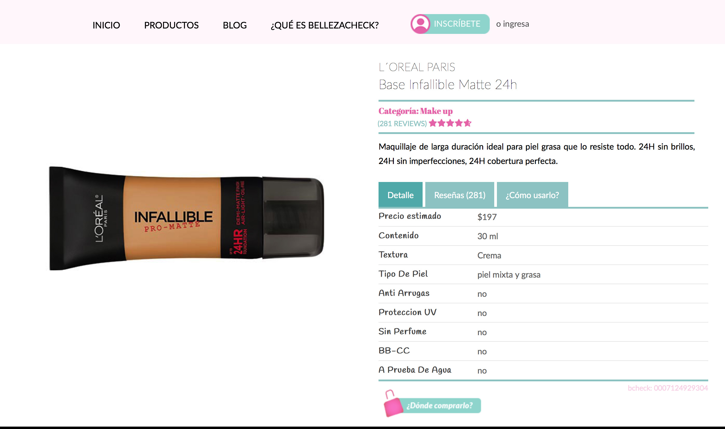 reseñas base infallible loreal