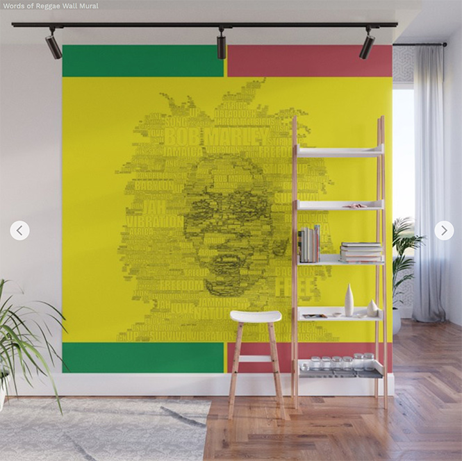 Wall Mural  Words of Reggae by Angel Decuir | society6