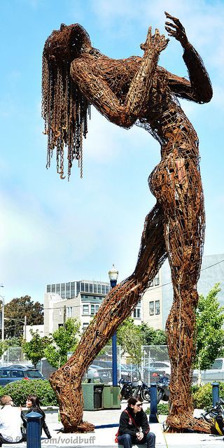 Ms Rusty Ecstasy by VoidBuff Iron statue in San Francisco-Calif