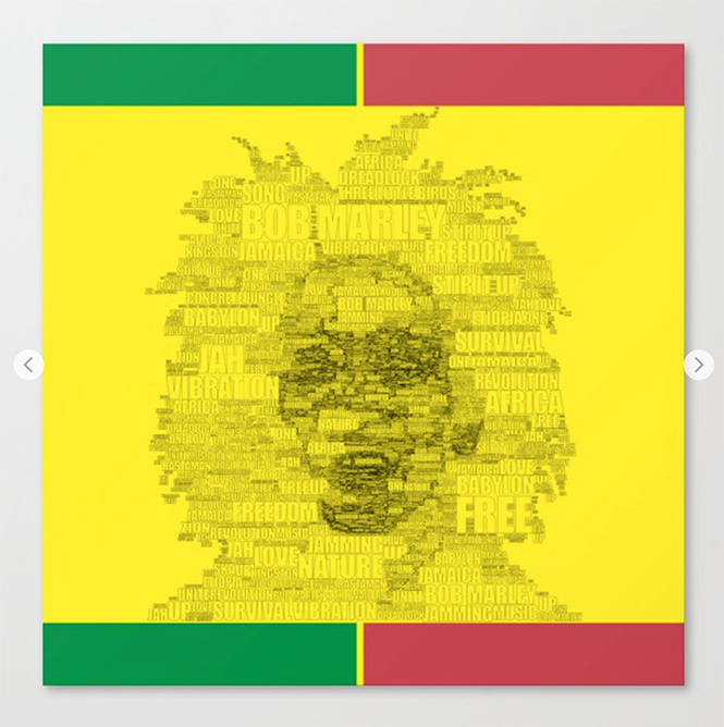 Words of Reggae Canvas Print by angeldecuir | Society6