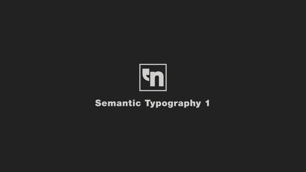 Semantic Typography 1 por Helvetiphant