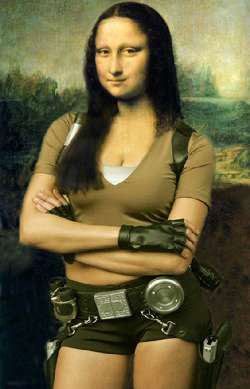 Mona Lisa como Lara Croft