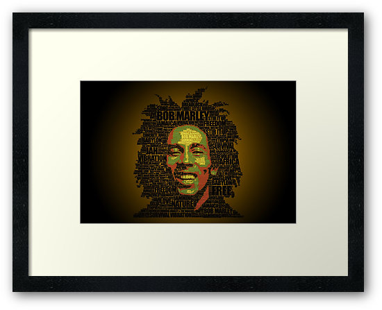 Rasta words
Láminas enmarcadas para Redbubble - Bob Marley Typo