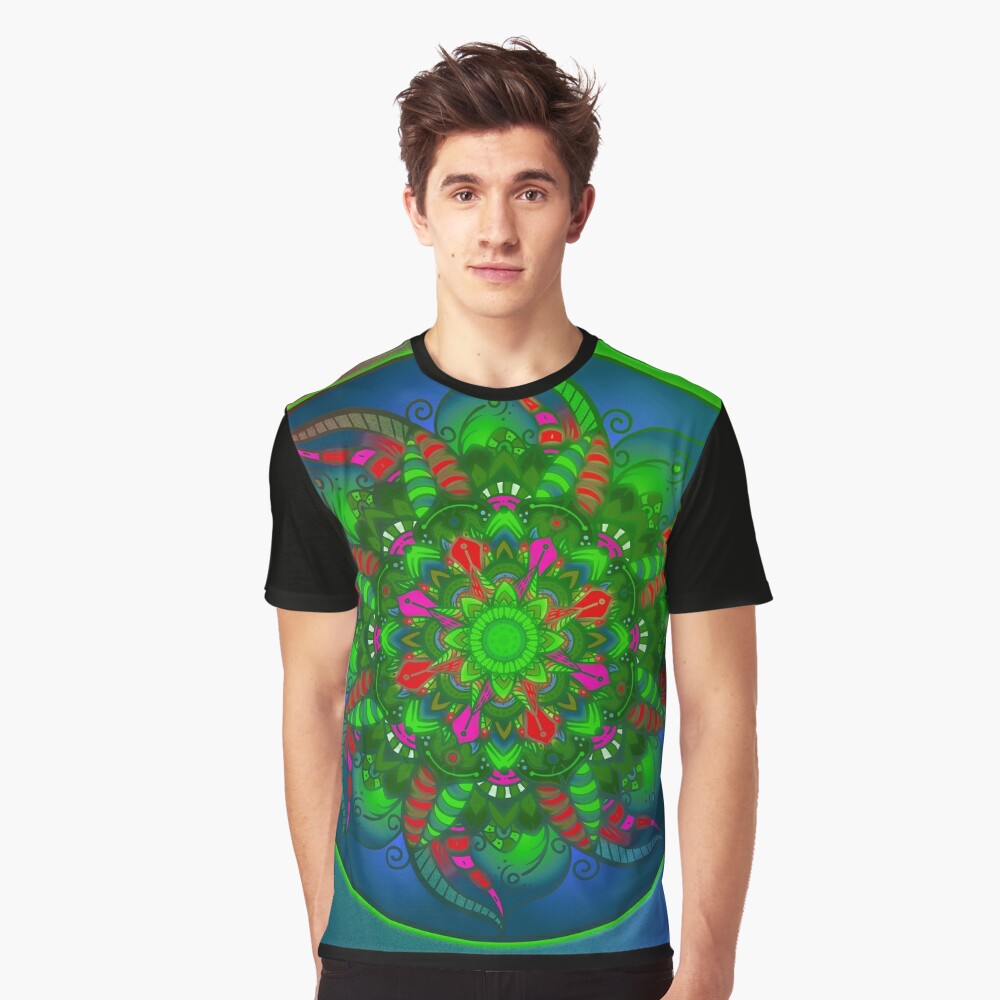 Camiseta gráfica - Mandala Wonderland - Angel Decuir Redbubble para art prints 