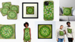 Mandala Green Papaya para Art Prints en Redbubble